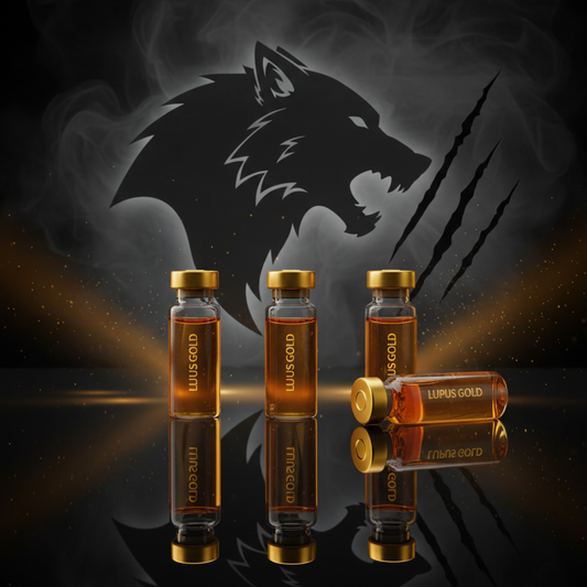 The KLOW Stack lyophilised peptide vials BPC-157 TB-500 GHK-Cu KPV with bacteriostatic water and syringes for injury repair gut healing and anti-inflammatory immune protocol